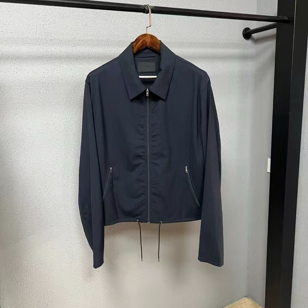 Authentic Prada Dark Gray Collared Jacket